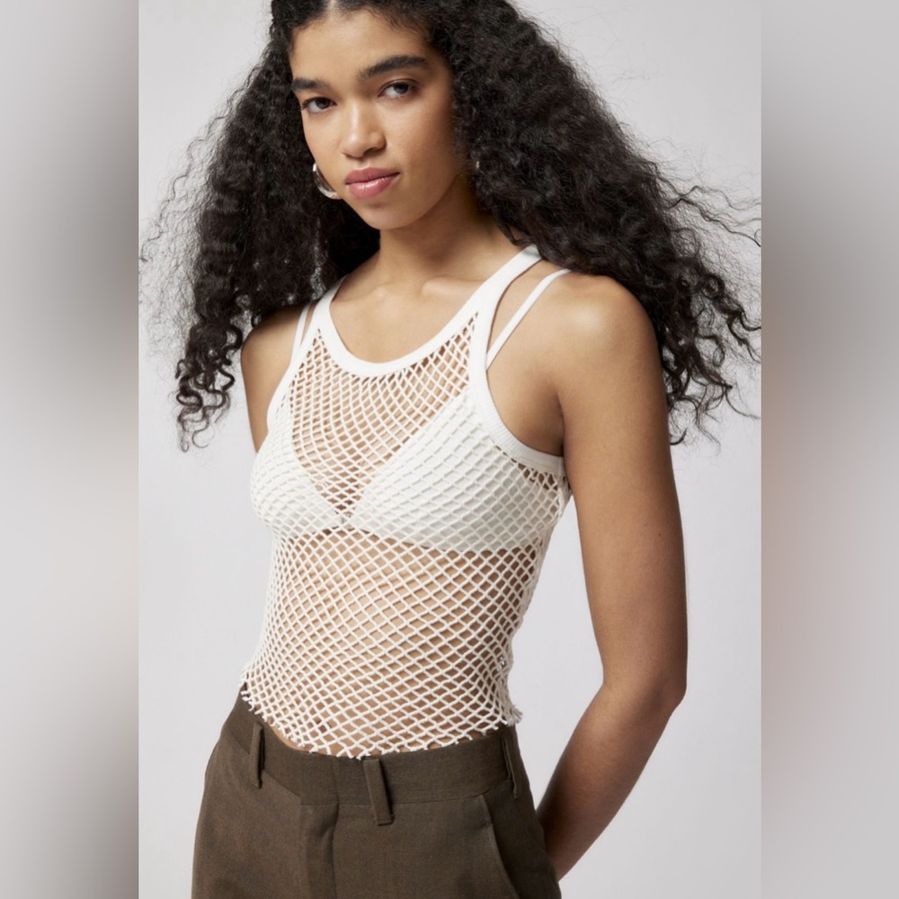 BDG Sheer Fishnet 90’s Tank Top